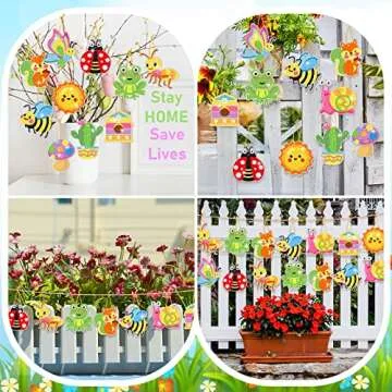 24 Pcs Spring Diamond Painting Kits for Kids 5d Diamond Painting Keychains Art by Numbers Gem Animal Bee Frog DIY Craft Tags Creative Easter Ornament Spring Decor for Kids Adults