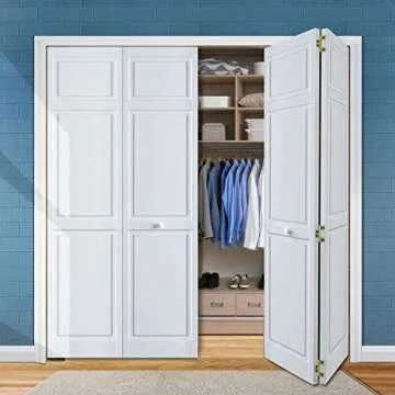 Elegant Bi-fold Closet Door, 6-Panel Style, Primed White