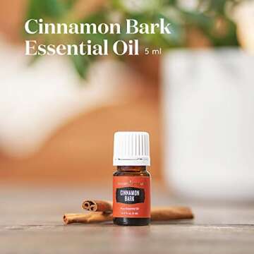 Young Living Cinnamon Bark Essential Oil 5 ml - Warm, Spicy Aroma , Cleanses Air, Skin Massage , Imm...
