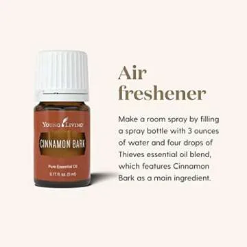 Young Living Cinnamon Bark Essential Oil 5 ml - Warm, Spicy Aroma , Cleanses Air, Skin Massage , Immune Wellness , Odor Elimination , Invigorating Aroma , Aromatic Spice