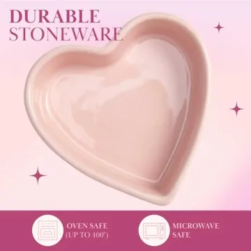 Paris Hilton Heart Shaped Ramekin Set - Stylish Baking Dishes