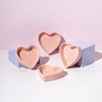 Paris Hilton Heart Shaped Ramekin Set - Stylish Baking Dishes