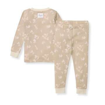 Burt's Bees Baby Girls' Pajamas, Tee and Pant 2-Piece Pj Set, 100% Organic Cotton, Whimsical Floral