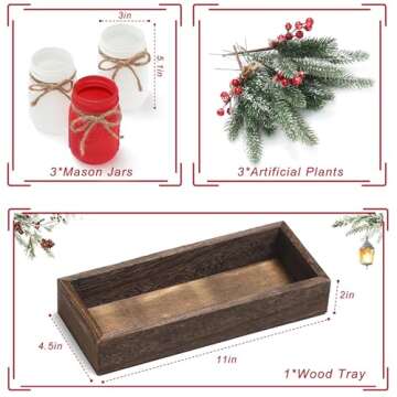 Christmas Mason Jars for Festive Table Centerpieces