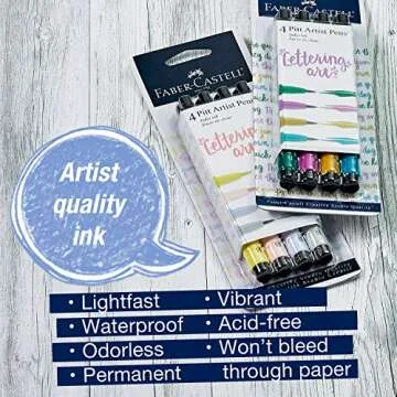 Faber-Castell Pitt Artist Pens - Brush Lettering - 4 Pastel Colors