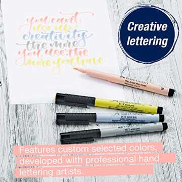 Faber-Castell Pitt Artist Pens - Brush Lettering - 4 Pastel Colors