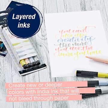 Faber-Castell Pitt Artist Pens - Brush Lettering - 4 Pastel Colors