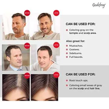 Godefroy Hair Color Kit for Men - 4 Applications Available