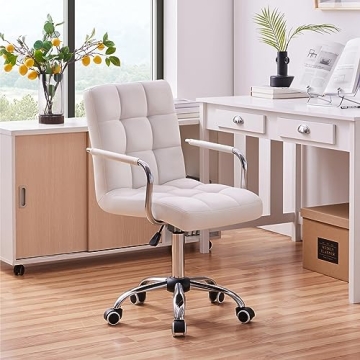 Yaheetech Modern PU Leather Office Chair - Adjustable & Stylish