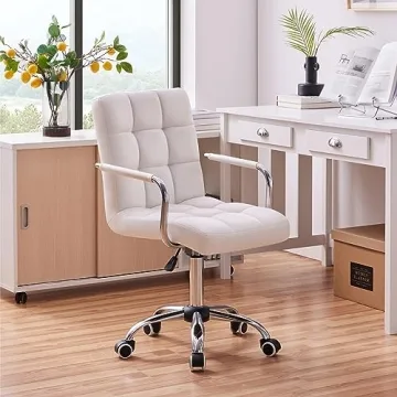 Yaheetech Modern PU Leather Office Chair - Adjustable & Stylish