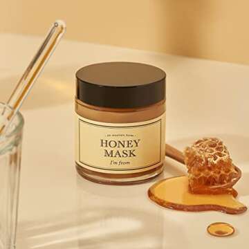 I'm from Honey Mask 1.01 Fl Oz, Wash Off Face Mask, 38.7% Korean Honey, Deep Moisturization for 48 hours, Nourishment, Clear Complexion for Dry, Combination Skin