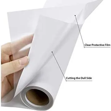 HTVront White Heat Transfer Vinyl - Easy to Use & Durable