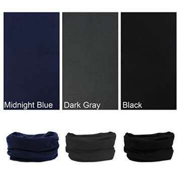 Oureamod Wide Headbands for Men and Women Athletic Moisture Wicking Headwear for Sports,Workout,Yoga Multi Function (Solid)