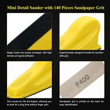 Precision Micro Detail Sander Kit for Small Projects
