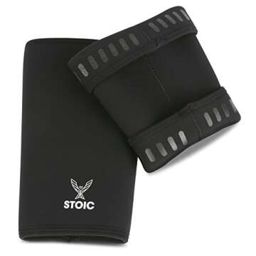 Stoic Knee Sleeves for Men Women - 7mm Neoprene Knee Support for Weightlifting, Powerlifting, Strength Training, Squat, Bodybuilding - IPF Approved Knee Compression Sleeves, 2-Pack (XXS)