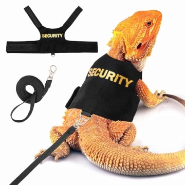 TUKOAW Bearded Dragon Harness and Leash Set - Escape Proof Adjustable Lizard Reptiles Harness with 5...