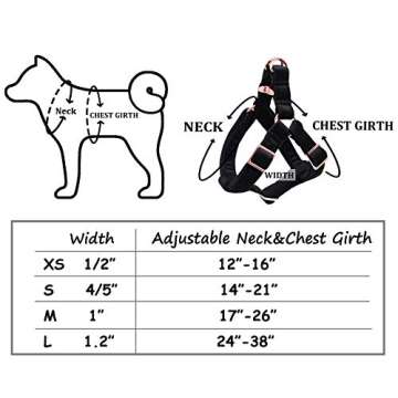 ARING PET Velvet No Pull Dog Halter Harness, Adjustable Heavy Duty for Small to Large Dogs