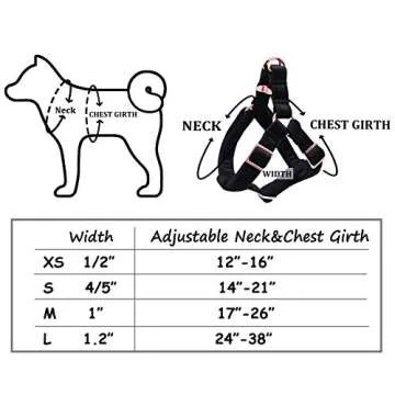 ARING PET Velvet No Pull Dog Halter Harness, Adjustable Heavy Duty for Small to Large Dogs