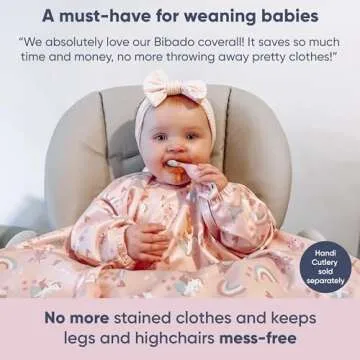 BIBaDO Long Sleeve Baby Bibs - Waterproof & Easy Clean