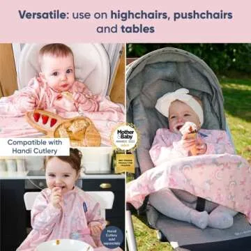 BIBaDO Long Sleeve Baby Bibs - Waterproof & Easy Clean