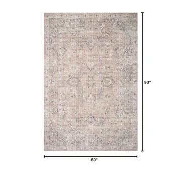 Elegant Loloi II Skye Area Rug in Blush Grey