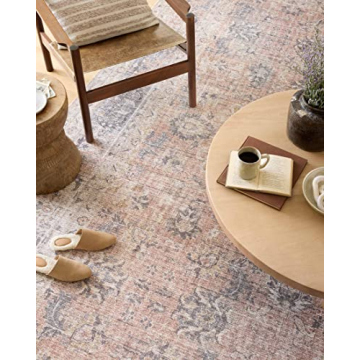 Elegant Loloi II Skye Area Rug in Blush Grey