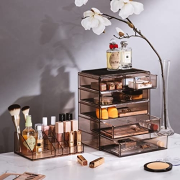 Sorbus Clear Makeup Organizer with 6 Drawers for Vanity