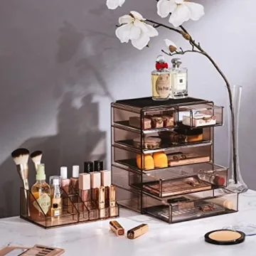 Sorbus Clear Makeup Organizer with 6 Drawers for Vanity