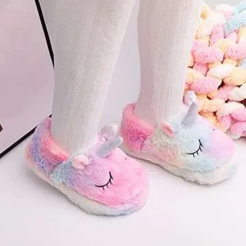 Adorable Girls Unicorn Slippers for Kids Comfort