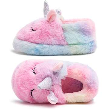 Adorable Girls Unicorn Slippers for Kids Comfort