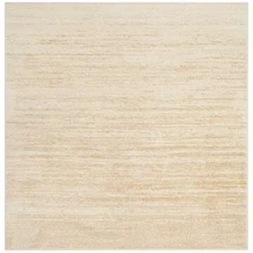 SAFAVIEH Adirondack Collection Area Rug - 10' Square, Champagne & Cream, Modern Ombre Design, Non-Sh...