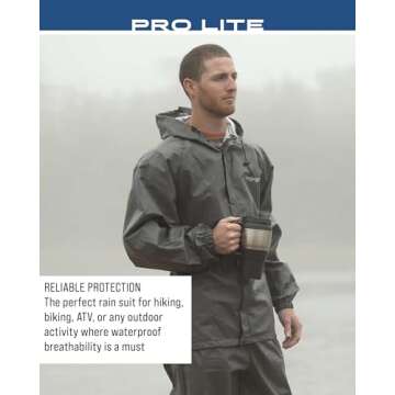 FROGG TOGGS Pro Lite Rain Suit - Lightweight Waterproof Protection