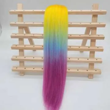 Rainbow Pre-Stretched Braiding Hair for Vibrant Styles