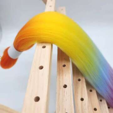 Rainbow Pre-Stretched Braiding Hair for Vibrant Styles