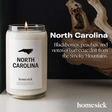 Homesick North Carolina Candle - Warm Scented Memories