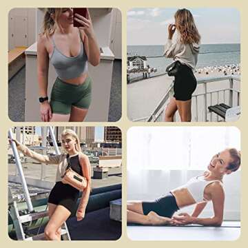 Stylish HLTPRO High Waisted Biker Shorts with Pockets