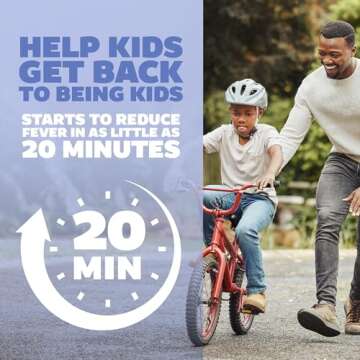 Genexa Kids’ Clean Pain & Fever Acetaminophen Chewables, Dye Free, 0% Artificial Additives, Delicious Grape Flavor, Chewable Medicine for Children 2-11, 80 mg per Tablet, 24ct