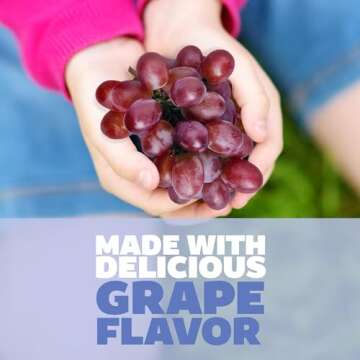 Genexa Kids’ Clean Pain & Fever Acetaminophen Chewables, Dye Free, 0% Artificial Additives, Delicious Grape Flavor, Chewable Medicine for Children 2-11, 80 mg per Tablet, 24ct