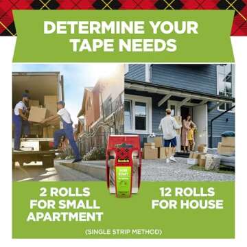 Scotch Sure Start Packing Tape, Clear, Quiet Unwind and Easy Start, 1.88 in. x 22.2 yd., 6 Tape Rolls with Dispensers