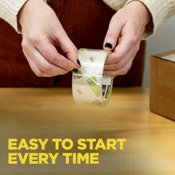 Scotch Sure Start Packing Tape with Easy Start Quiet Unwind