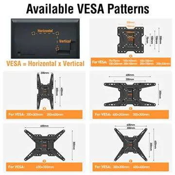 ELIVED Full Motion TV Wall Mount for Most 22-55 Inch TVs, Articulating Arms Swivel and Tilt TV Mount, Wall Mount TV Brackets Max VESA 400x400, Single Stud Perfect Center Design, Holds Up to 77 lbs.