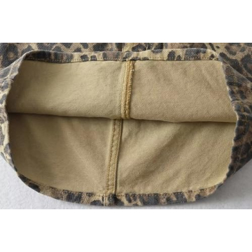 Chic Women's Cheetah Print Denim Skirt for Every Occasion