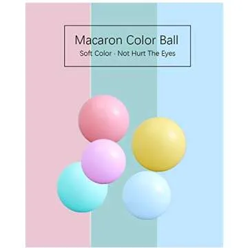 MoonxHome Ball Pit Balls for Toddlers, BPA Free Crush Proof Plastic Toy Balls for Ball Pit, Children's Pool Water Toys, Ideal Gift for Christmas Balls for Play Tent 2.15" Pack of 100 White&Blue&Pink