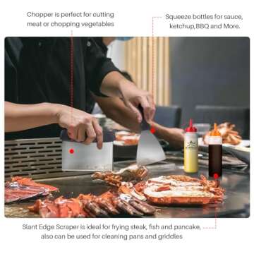 138PCS Griddle Accessories Kit,Grill Accessories for Blackstone Flat Top Set and Camp Chef,Grill Spatula,Scraper,Griddle Cleaning Kit Carry Bag for Hibachi Grill, Men Outdoor BBQ with Meat Injector