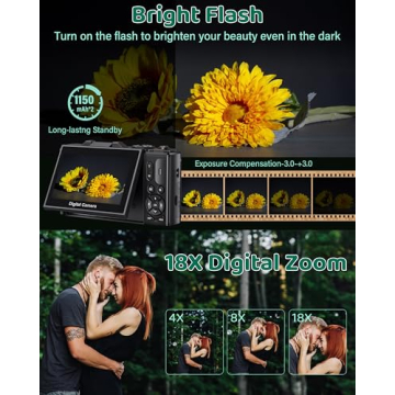 5K Digital Camera - WiFi 75MP for Photography and Vlogging