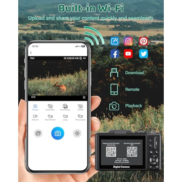 5K Digital Camera - WiFi 75MP for Photography and Vlogging