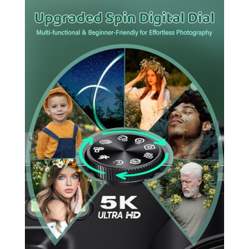 5K Digital Camera - WiFi 75MP for Photography and Vlogging