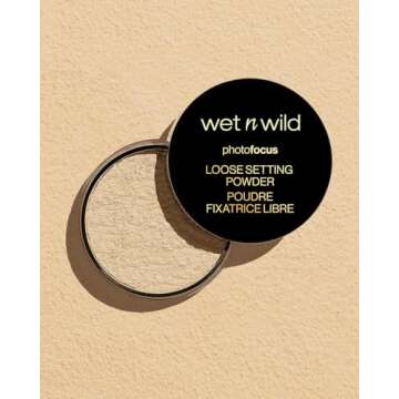 wet n wild Photo Focus Loose Baking Setting Powder, Highlighter Makeup, Suitable for All Skin Tones, Banana