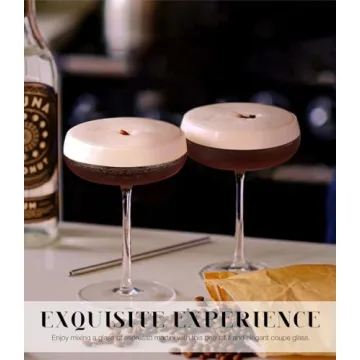 Elegant Hand Blown Coupe Glass Set for Luxurious Cocktails