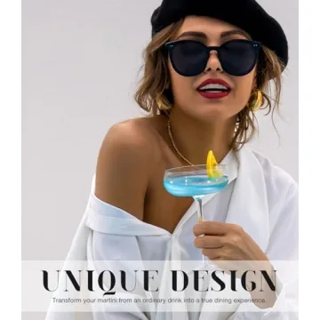 Elegant Hand Blown Coupe Glass Set for Luxurious Cocktails